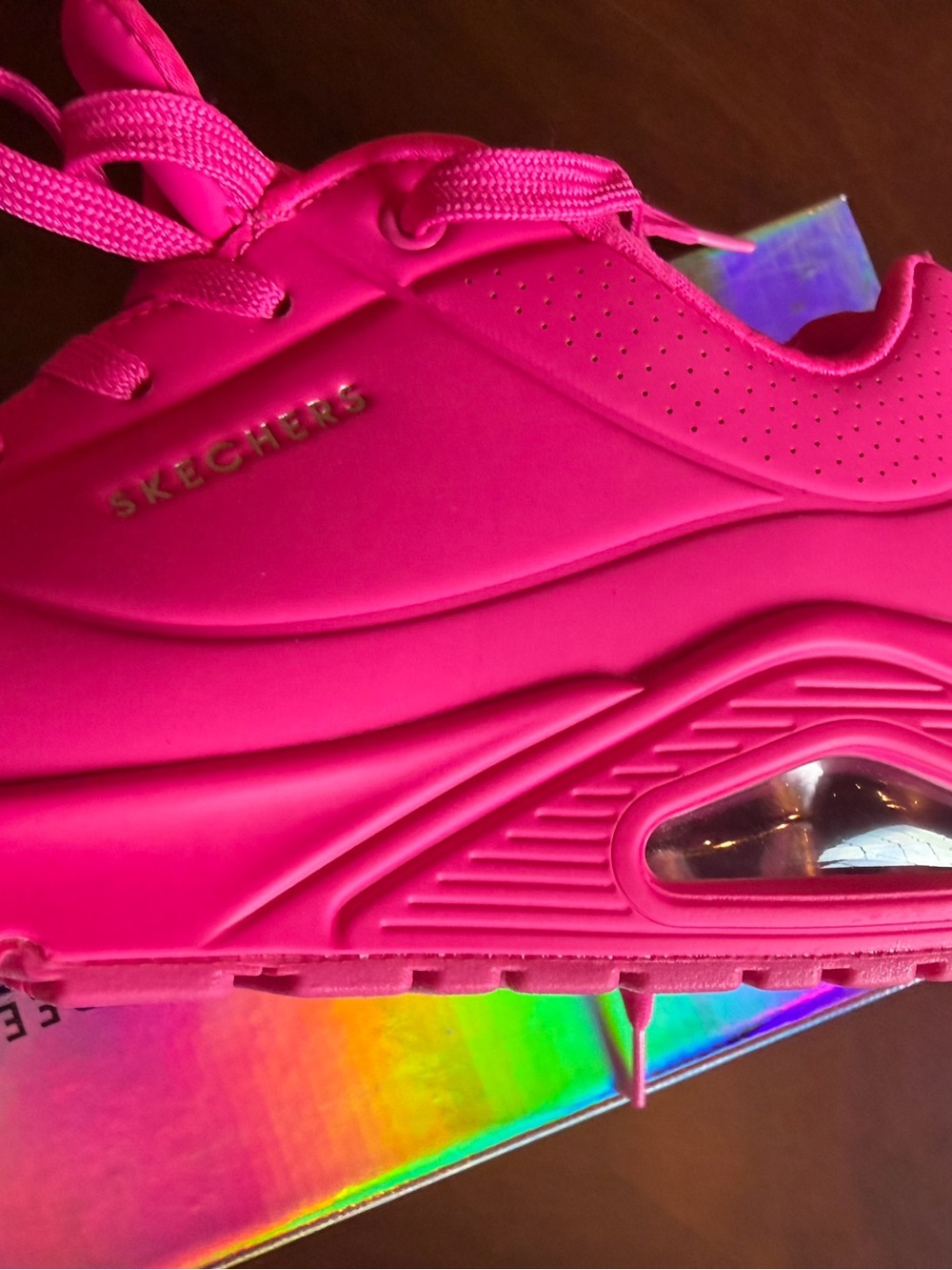 Skechers UNO Night Shades Hot Pink Sneakers Size 8 NIB 💗 - Picture 5 of 6